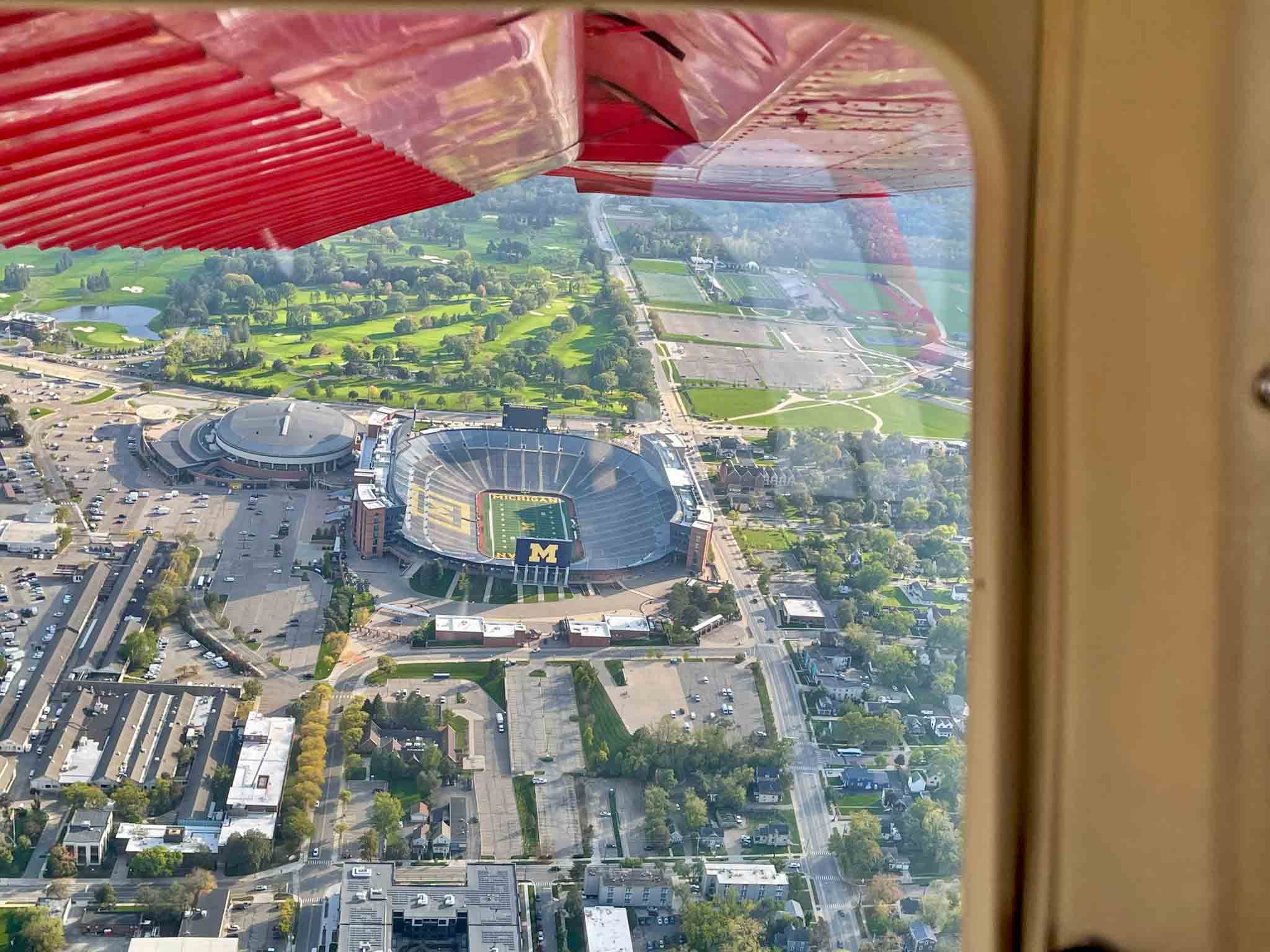 Michigan Stadium, from a flight on a Cessna 172